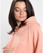 Sweat à capuche Coton Bio rose