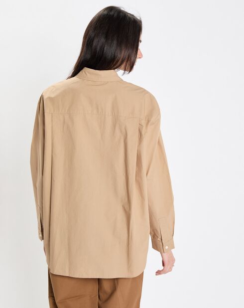 Chemise boyfriend beige