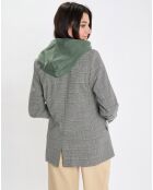 Blazer en Laine mélangée à carreaux gris