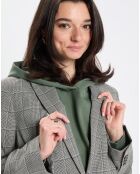 Blazer en Laine mélangée à carreaux gris