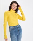 T-Shirt 100% Coton Bio col roulé jaune