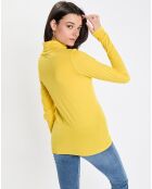 T-Shirt 100% Coton Bio col roulé jaune