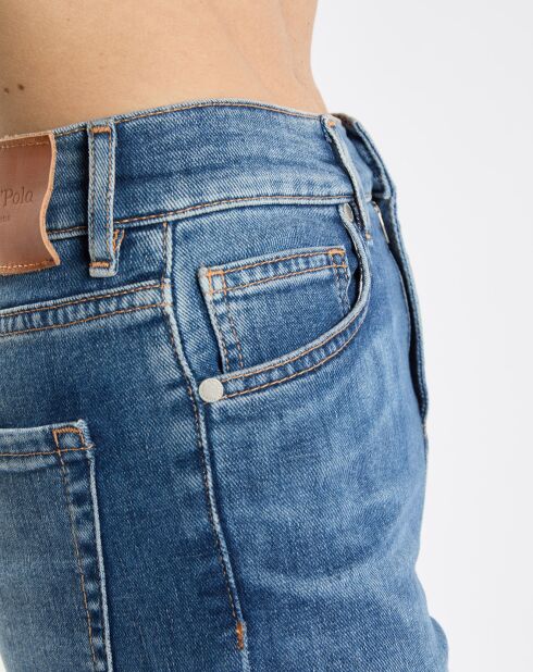 Jean Skinny Taille haute bleu moyen