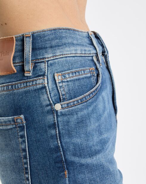 Jean Skinny Taille haute bleu moyen