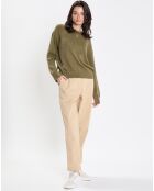 Pantalon relax chino beige