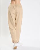 Pantalon relax chino beige