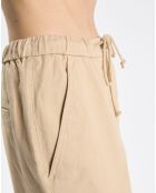 Pantalon relax chino beige