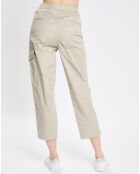 Pantalon Cargo Poche Elastique beige clair