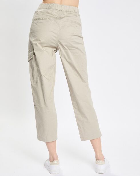 Pantalon Cargo Poche Elastique beige clair