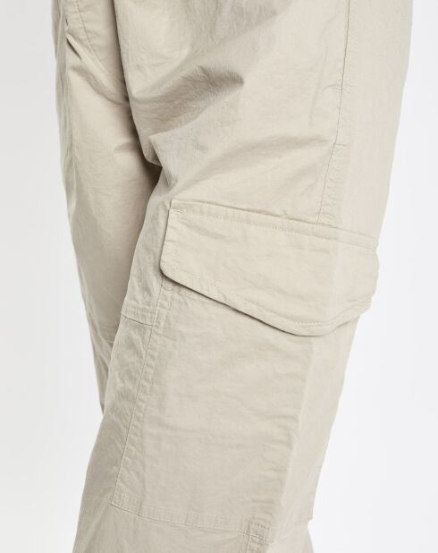 Pantalon Cargo Poche Elastique beige clair