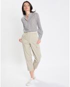 Chemise imprimée blanc/bleu