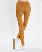 Pantalon Slim en Coton bio mélangé Mavas marron clair