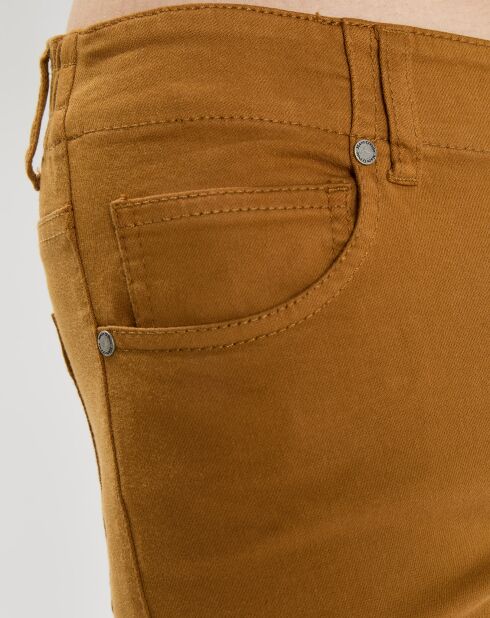 Pantalon Slim en Coton bio mélangé Mavas marron clair