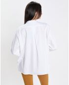 Blouse col ouvert blanche