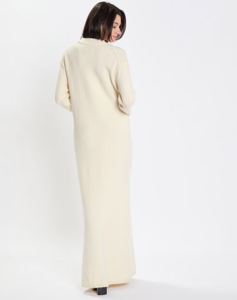 Robe en Laine mélangée maxi longue écru