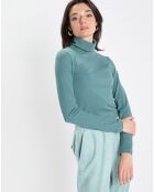 T-Shirt col roulé vert