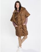 Veste cape matelassée padded marron