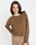 T-Shirt jersey stretch marron