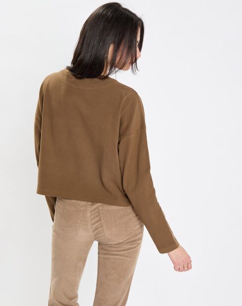 T-Shirt jersey stretch marron