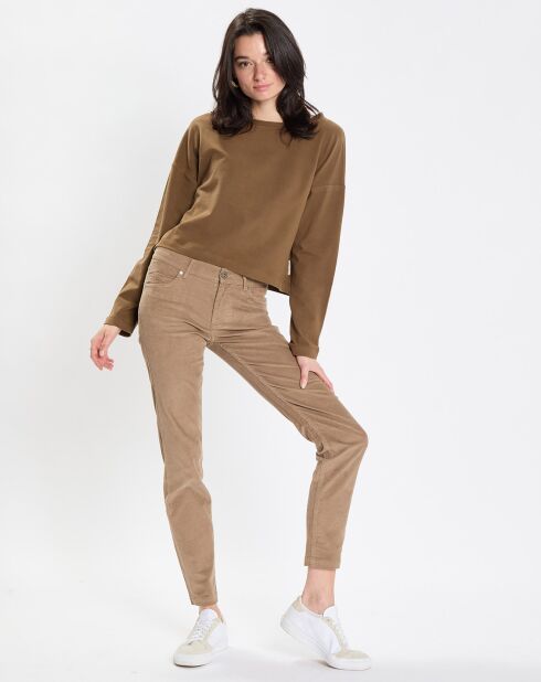 T-Shirt jersey stretch marron