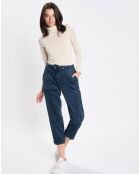 Pantalon de Jogging en Velours de côtelé bleu marine