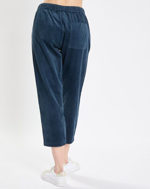 Pantalon de Jogging en Velours de côtelé bleu marine