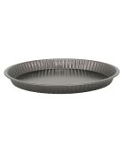 Moule à tarte en acier antiadhésif rouge - d.30 cm