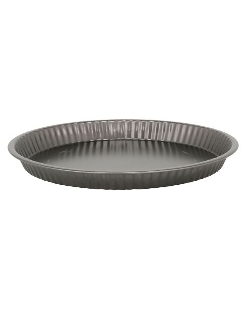 Moule à tarte en acier antiadhésif rouge - d.30 cm