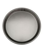 Moule à tarte en acier antiadhésif rouge - d.30 cm