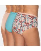 3 Culottes midi Coton Bio multicolores