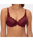 Soutien-gorge avec armatures Flower Elegance rouge prune
