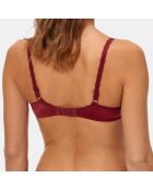 Soutien-gorge avec armatures Flower Elegance rouge prune