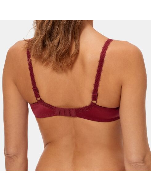 Reggiseno con ferretto rosso prugna Flower Elegance