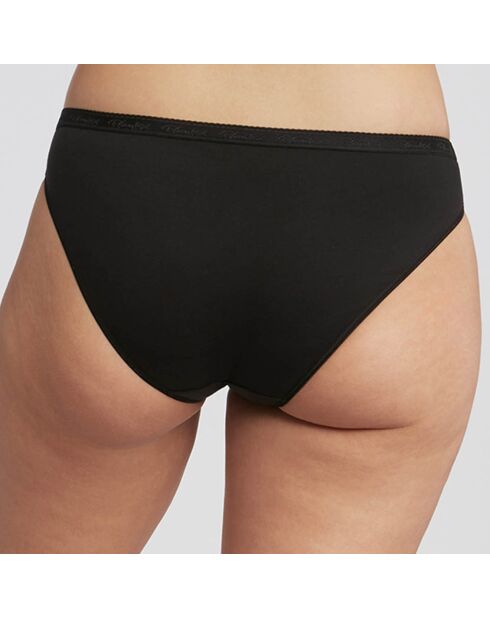 2 Culottes échancrées Coton Bio noires