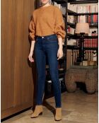 Jean Skinny taille haute Nate bleu