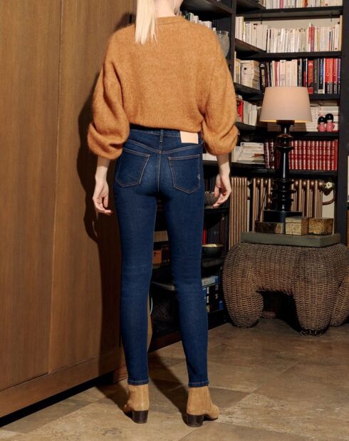 Jean Skinny taille haute Nate bleu