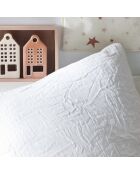 Parure housse de couette en gaze de coton craie