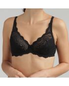 2 BHs mit Bügel Flower Elegance, weiß/schwarz