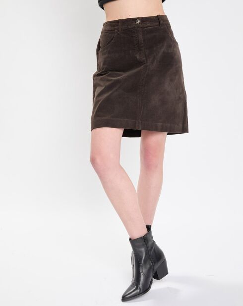 Jupe en Velours Easy marron