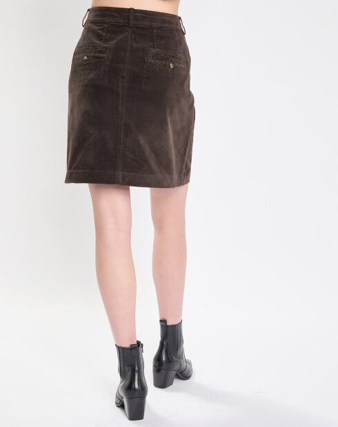 Jupe en Velours Easy marron