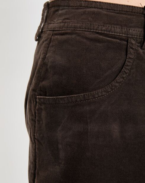 Jupe en Velours Easy marron