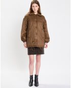 Parka boutons nylon marron