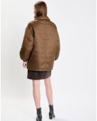 Parka boutons nylon marron