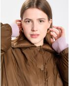 Parka boutons nylon marron