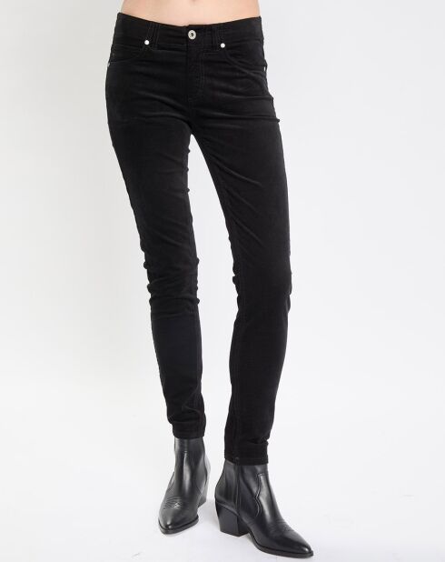 Pantalon en Velours de coton bio Slim Mavas noir