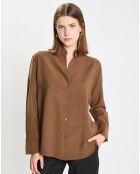 Chemise fluide marron