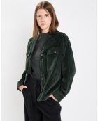 Veste en Velours côtelé 100% Coton Bio vert foncé