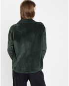 Veste en Velours côtelé 100% Coton Bio vert foncé