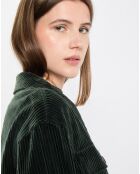 Veste en Velours côtelé 100% Coton Bio vert foncé