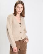 Cardigan en Laine mélangée beige